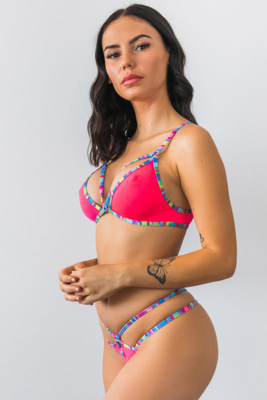 Sunset Strip 3065 Halter Top 415 Thong Bottom Side L